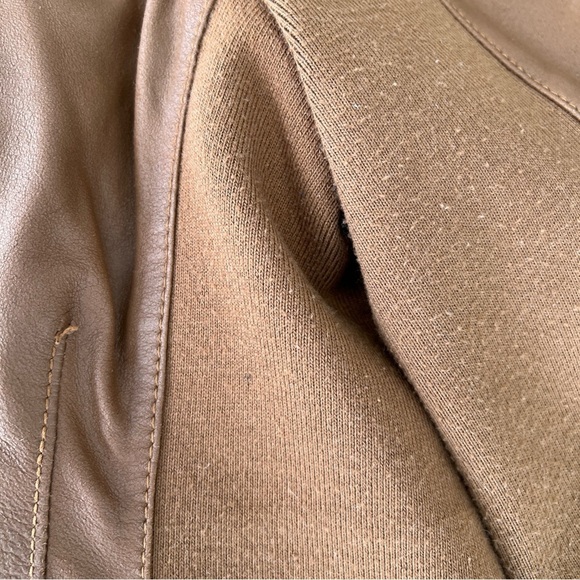 Marc new York Marc Andrews whiskey Leather Women's large bomber Jacket - Picture 8 of 14